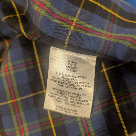 Pendleton Rain Jacket/Coat Blue with Plaid - Women's sz L - Picture 7 of 12